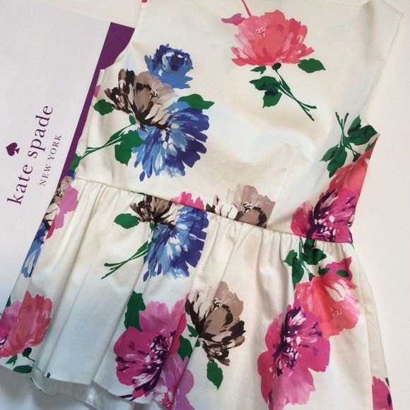 ♥️♠️♥️ Kate Spade peplum summer top size S or 2US - Picture 6 of 6